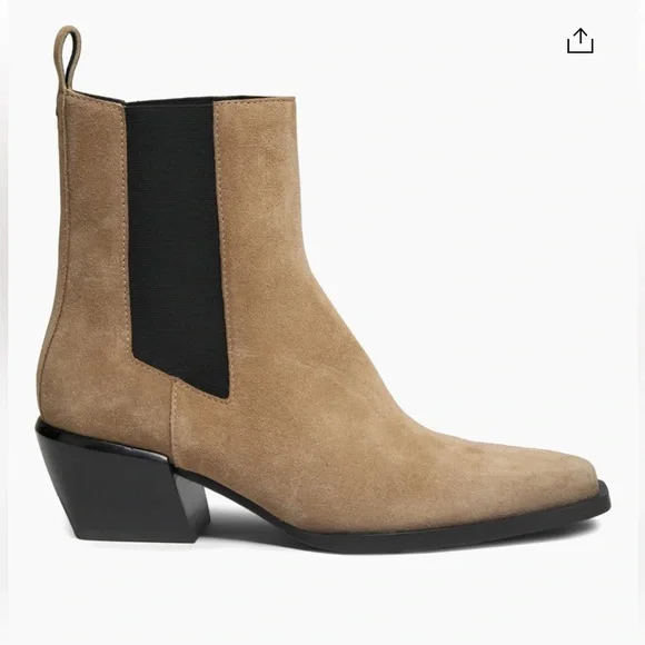 Rag & Bone Joni Tan Suede Ankle Boots Size 10 - Picture 3 of 3